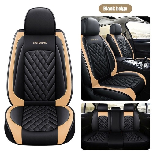 5-Seats PU Leather Seat Cover Full Front + Rear Cushions Set for Toyota - Lot 877