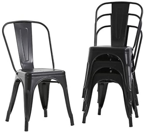 Metal Dining Chairs, Set of 4 - Lot 758