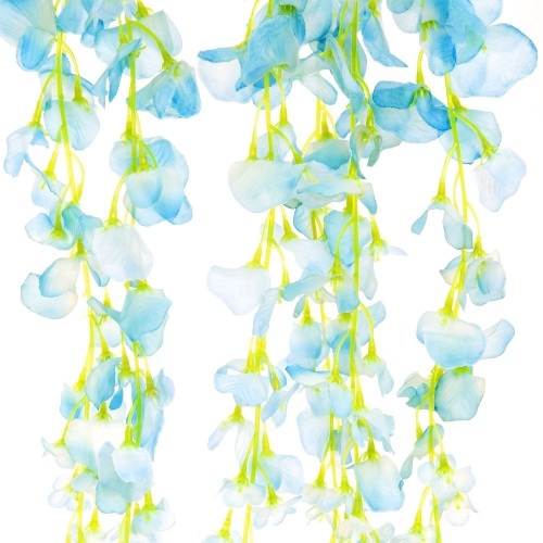 Lot of (6) 12-Pack 3.6ft Artificial Silk Wisteria Vine Hanging Decor - Lot 869