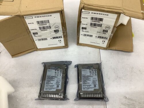 Lot of (2) HPE 900GB 15kRPM 2.5in DS SAS 12G Enterprise G10 HDD - Lot 212