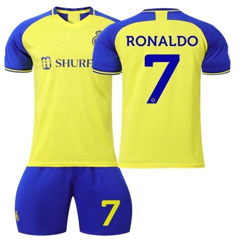 Mens/Youths 2022 Al-NASSR FC Soccer Jersey and Shorts #7  - Lot 214