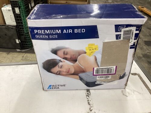 Active Era Queen Air Mattress with Built in Pump, Raised Pillow - Lot 228
