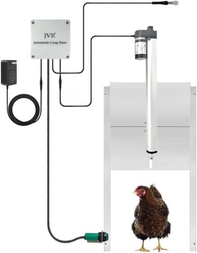 JVR Automatic Chicken Coop Door Opener with Light Sensor  - Lot 234