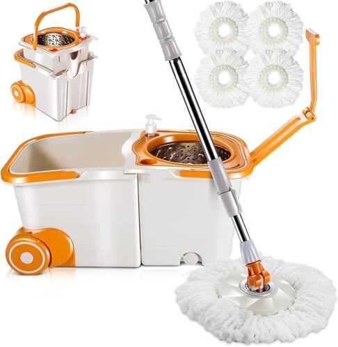 Masthome Spin Mop and Bucket with Wringer Set - Lot 254