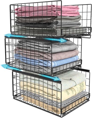 3-tier Sliding Closet Organizers  - Lot 258