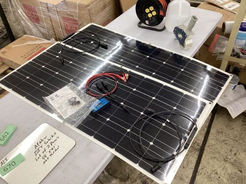 Lot of (2) Flexible Solar Panels, 46" x 21" - Lot 670