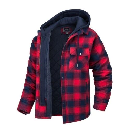 Paille Mens Quilted Lined Casual Outwear Flannel Jacket, 5XL  - Lot 676