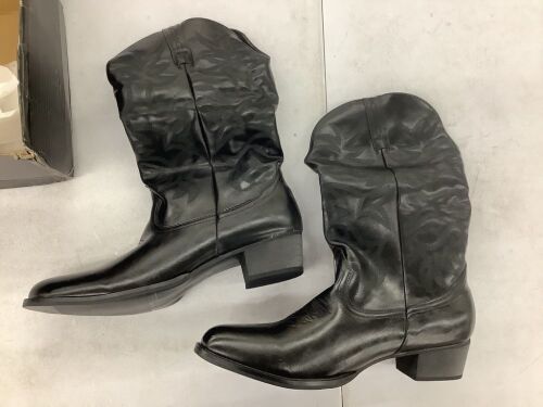 Black Western Boots, Size 47 - Lot 728