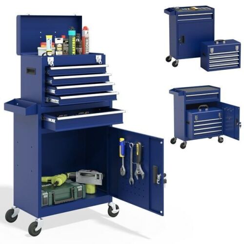 5 Drawer Rolling Tool Chest with Detachable Tool Box  - Lot 68