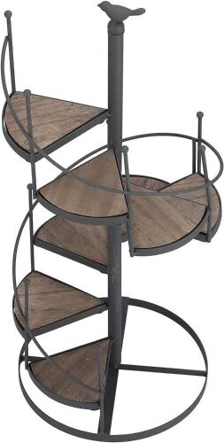 Spiral Staircase Design Plant Shelf - Lot 687