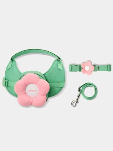 Lot of (4) Vetreska Flower Pet Harness, Collar & Leash Set, Small  - Lot 703