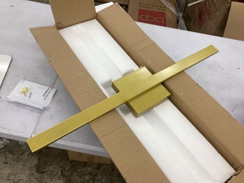 Gold Linear Light Fixture  - Lot 646