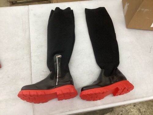 Thick Sole Knitted Sock Boots, Size 42 - Lot 655