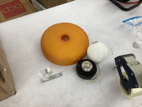 Orange Light Fixture  - Lot 618