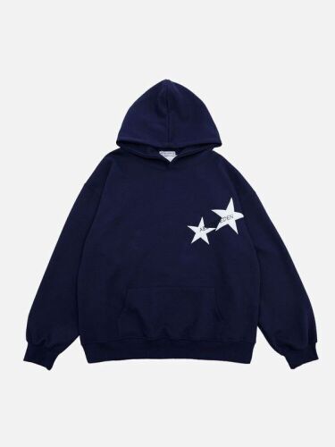 Aelfric Eden Star Print Color Contrast Hoodie, Medium  - Lot 758