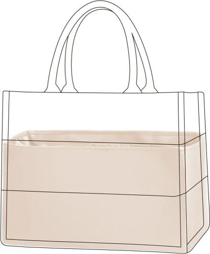 DGAZ Silk Purse Organizer Insert for Dior Book Tote Large, Craie - Lot 546