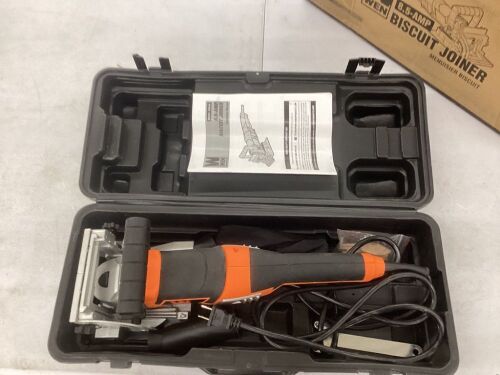 WEN JN8504 8.5-Amp Plate and Biscuit Joiner with Case and Biscuits - Lot 543