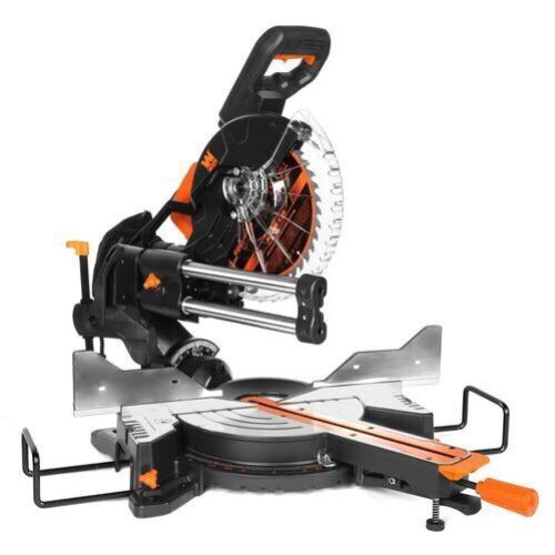 WEN MM1015 15-Amp 10-Inch Dual Bevel Sliding Compound Miter Saw with LED Cutline - Lot 46