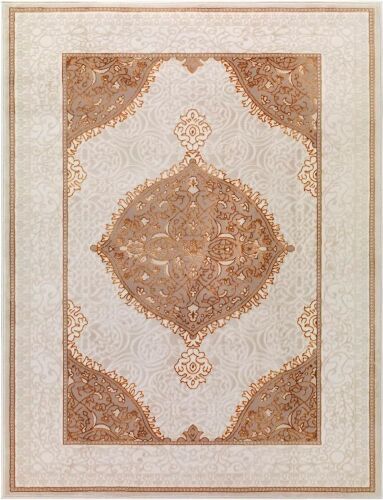 Antep Rugs Babil Oriental Bordered High Low Textured Traditional Indoor Area Rug, Beige Gold, 7'10" x 10'  - Lot 313