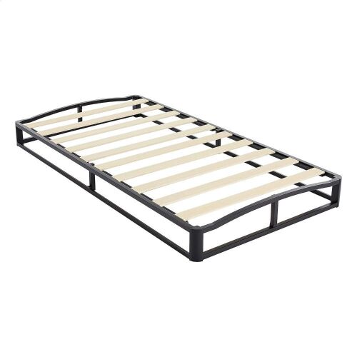 Amazon Basics Metal Platform Bed Frame with Wood Slat Support, 6 Inches High, Twin, Black  - Lot 430