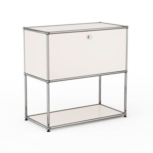 2-Tier Metal Storage Cabinet with Door and Shelf - Lot 43