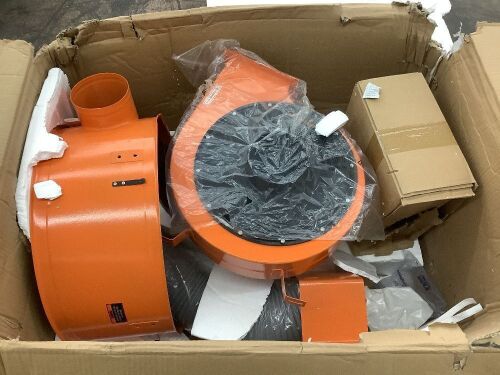 WEN DC1300 1,300 CFM 14-Amp 5-Micron Woodworking Dust Collector with 50-Gallon Collection Bag and Mobile Base - Missing Vertical Supports - Lot 125