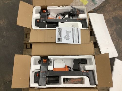 Lot of (2) WEN LA3421 3.2-Amp 8-Inch by 13-Inch Variable Speed Mini Benchtop Wood Lathe - For Parts or Repair  - Lot 126