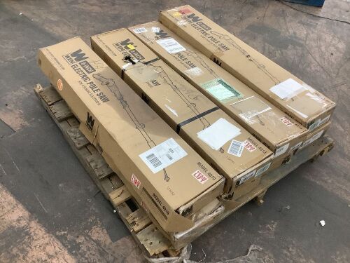 Lot of (8) WEN 4019 6-Amp 8-Inch Electric Telescoping Pole Saw - Lot 129