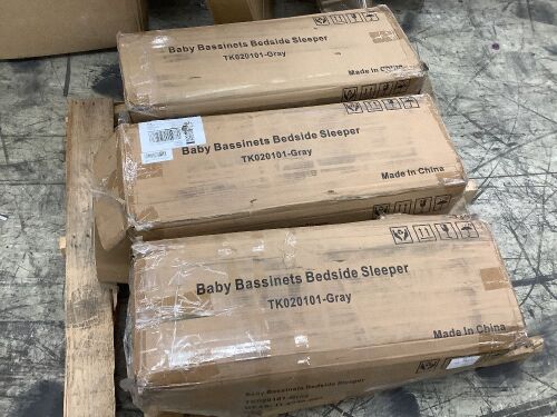 Lot of (3) Baby Bassinet Bedside Sleepers - Open Box, Uninspected - Lot 171
