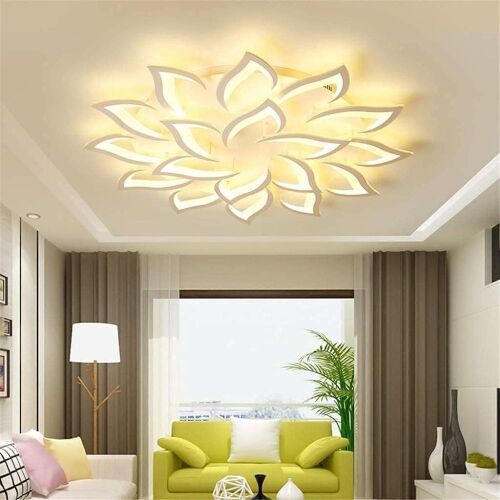 LED Hollow Petal Chandelier Modern Metal Acrylic Lamp  - Lot 370