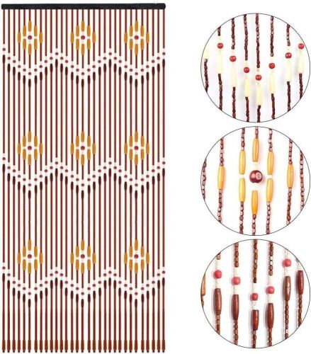 Natural Bamboo Beaded Curtain - Lot 441