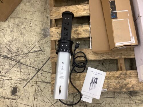 Wireless Waterproof Pop-Up Outlet with 4 AC Power Sockets & 2 USB Ports - Lot 298