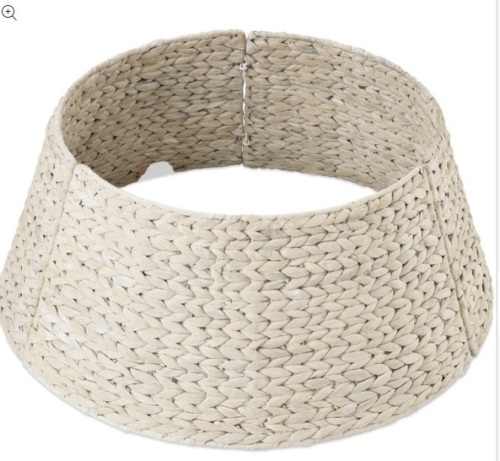 Woven Hyacinth Christmas Holiday Tree Collar - 24in - Lot 101