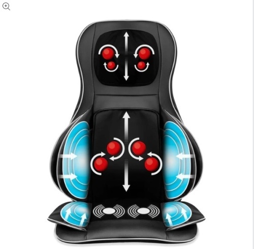 Air Compression Shiatsu Neck & Back Massager Seat w/ Heat, Rolling Massage - Lot 110
