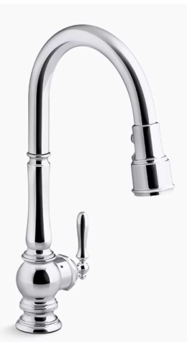 Touchless pull-down kitchen sink faucet with KOHLER® Konnect™ and three-function sprayhead - Lot 138