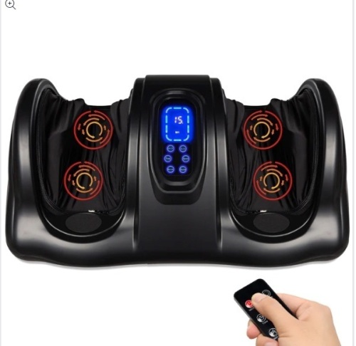Therapeutic Foot Massager w/ High Intensity Rollers, Remote, 3 Modes - Lot 278