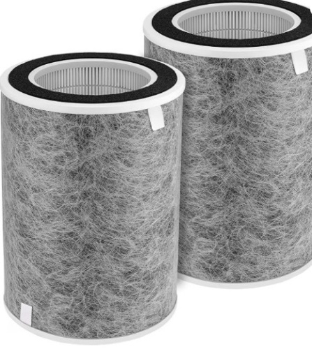 HP201 HP202 Air Pur-ifier MAX Filter Compatible with Shark HP200 Series, HP302 & HC502 Air Pu-rifier MAX, 3-in-1 H13 Grade True HEPA Filter, Part #HE2FKBAS, HE2FKBASMB(2-Pack) - Lot 387