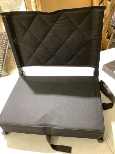 black folding stadium chair - Lot 390