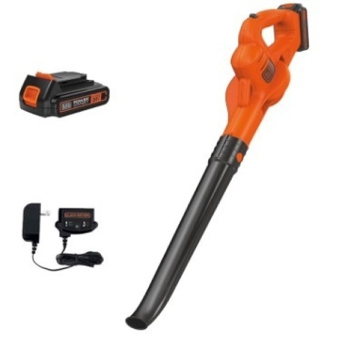 BLACK+DECKER 20V MAX Cordless Leaf Blower, Lawn Sweeper, 130 mph Air Speed, Lightweight Design, Battery and Charger Included (LSW221 - Lot 416