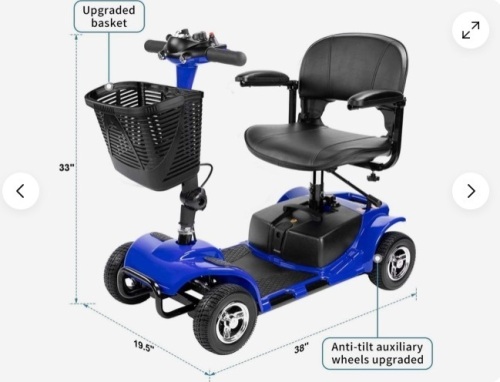 Innuovo W3431 4-Wheeled Electric Scooter $525.99 - Lot 436