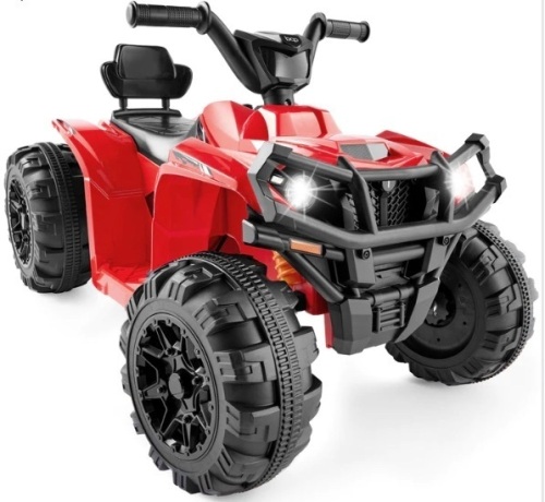 12V Kids Ride-On 4-Wheeler Quad ATV Car w/ 2.4mph Max, Bluetooth, Headlights - Lot 167