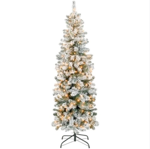 12' Pre-Lit Snow Flocked Artificial Pencil Christmas Tree$599.99 - Lot 161