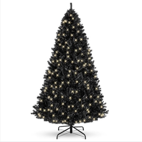 4 1/2' Pre-Lit Artificial Black Christmas Tree w/ Incandescent Lights, Metal Stand $85.99 - Lot 182