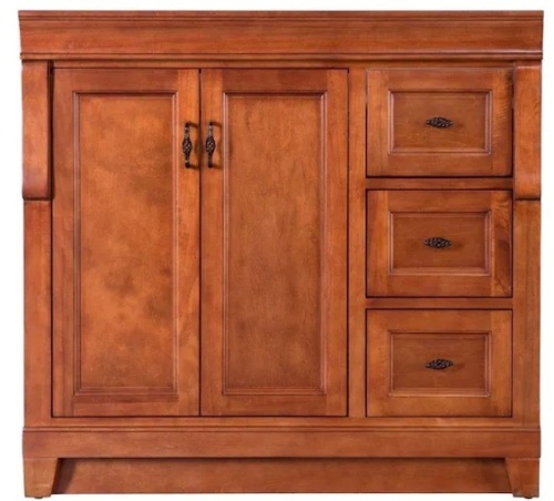 Naples 36 in. W x 21.63 in. D x 34 in. H Bath Vanity Cabinet without Top in Warm Cinnamon - Lot 469