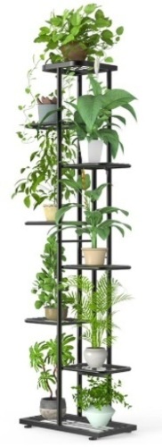 Corner Plant Stand Indoor 8 Tier 9 Potted , Upgraded Tall Metal Plant Shelf Organizer Outdoor, Multiple Flower Holder Display Rack for Patio, Garden, Balcony, Living - Lot 558