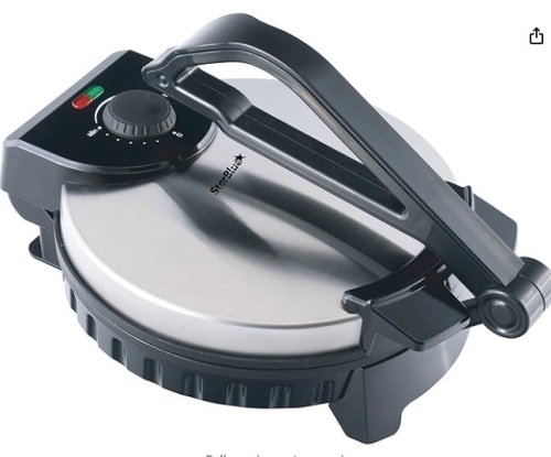 10inch Roti Maker by StarBlue The automatic Stainless Steel Non-Stick Electric machine to make Indian style Chapati, Tortilla, Roti AC 110V 50/60Hz 1200W $78.99 - Lot 552
