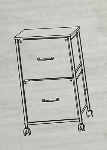 Devaise Fabric 2 Drawer File Cabinet - Lot 489