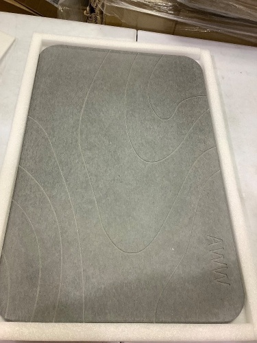 Stone Bath Mat - Diatomaceous Earth Bath Mat Stone - Non-Slip Ultra Absorbent - Fast Drying Stone Mat Bathroom Premium Anti-Slip Mat - Easy to Clean - Stone Bath Mats for Bathroom - (Tides - Grey) $69.99 - Lot 368