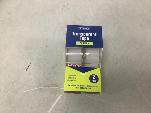 Transparent Tape 2 Pack 12ct - Lot 9004