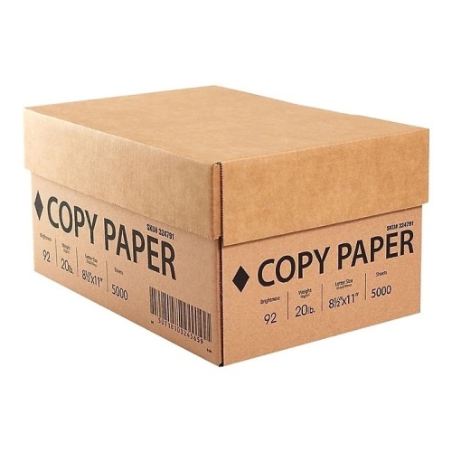 8.5" x 11" Copy Paper 5000 Sheets - Lot 9041